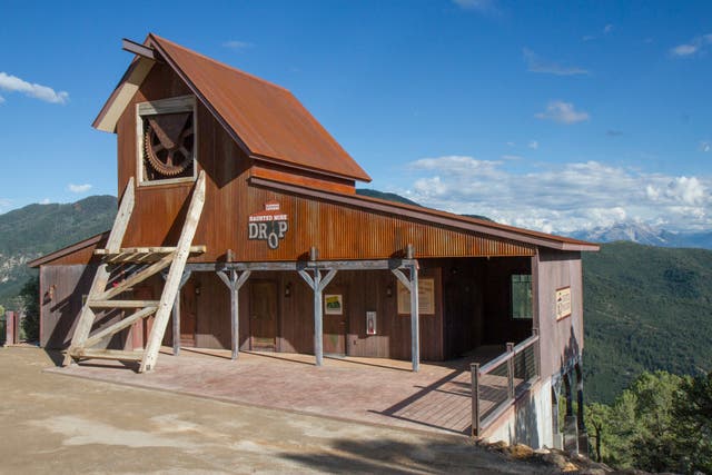 <p>File Image:   Haunted Mine Drop is billed as the first drop ride to go underground, plunging riders 110 feet inside of Iron Mountain </p>