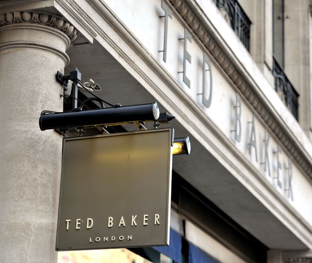 Ted Baker sales rose following the end of Covid-19 restrictions (Nick Ansell/PA)