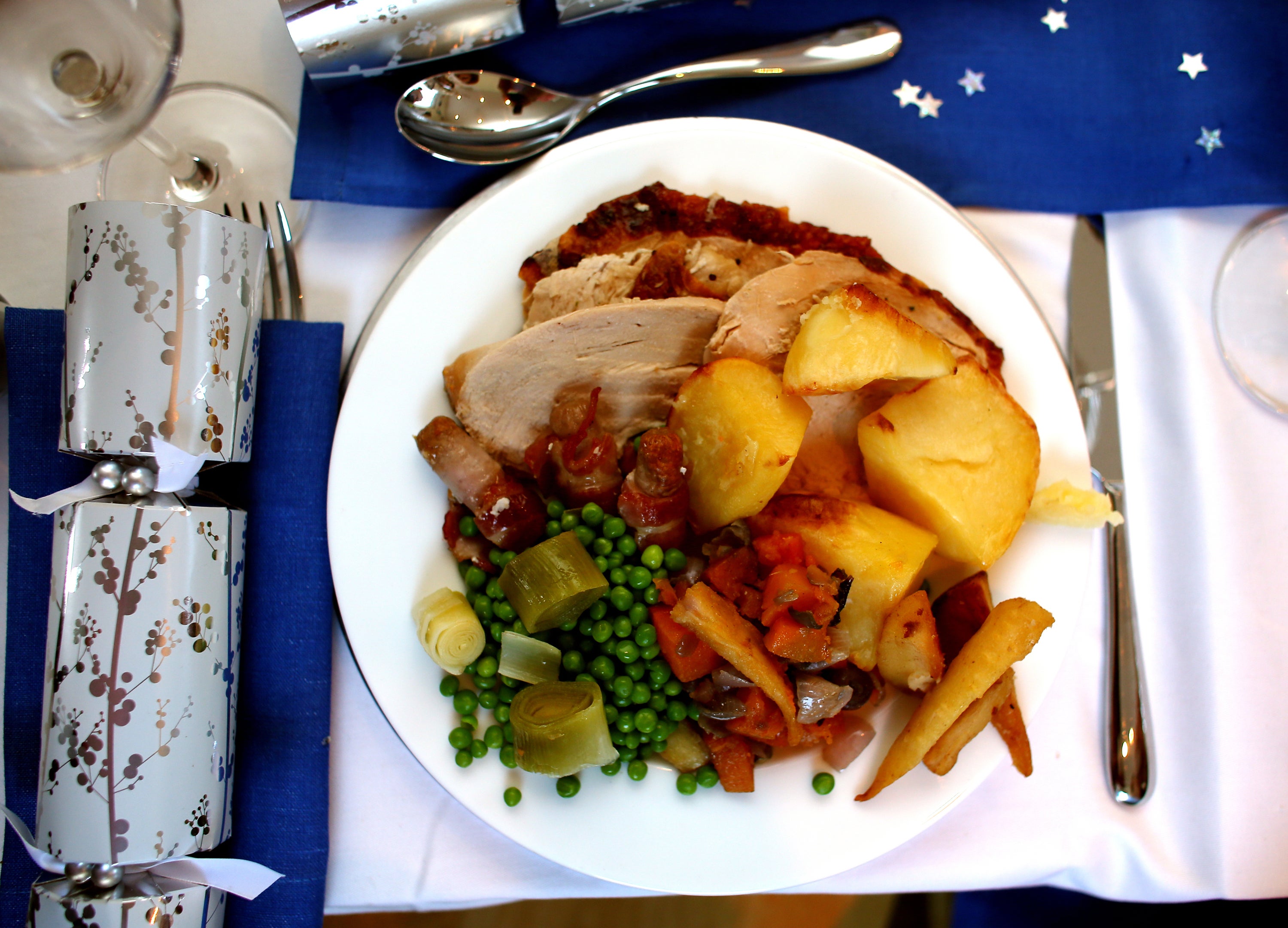 A traditional Christmas turkey dinner (David Davies/PA)