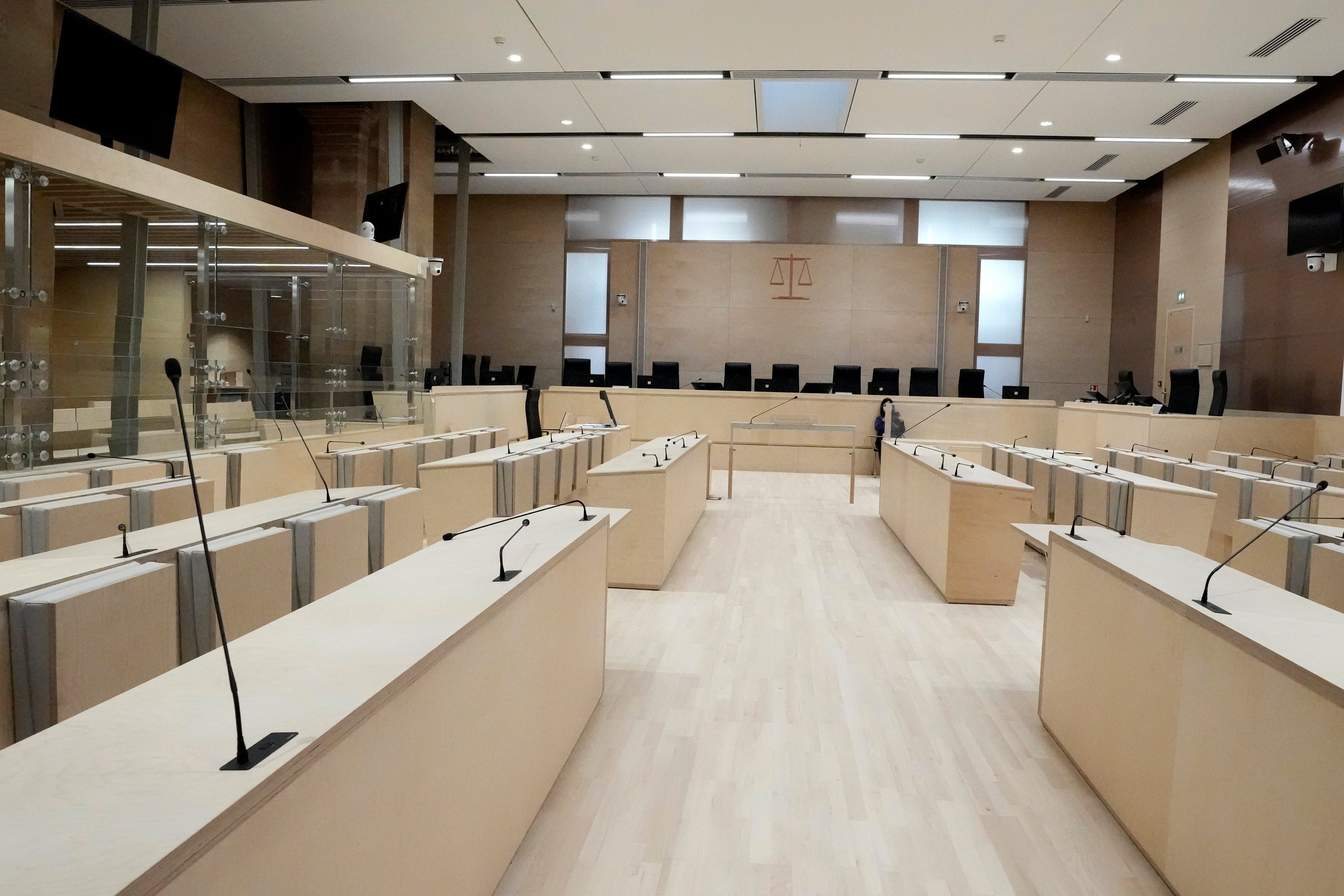 The courtroom built especially for the Bataclan trial