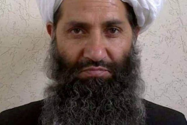 <p>An undated photo of Mawlawi Hibatullah Akhundzada released by the Taliban in 2016 </p>