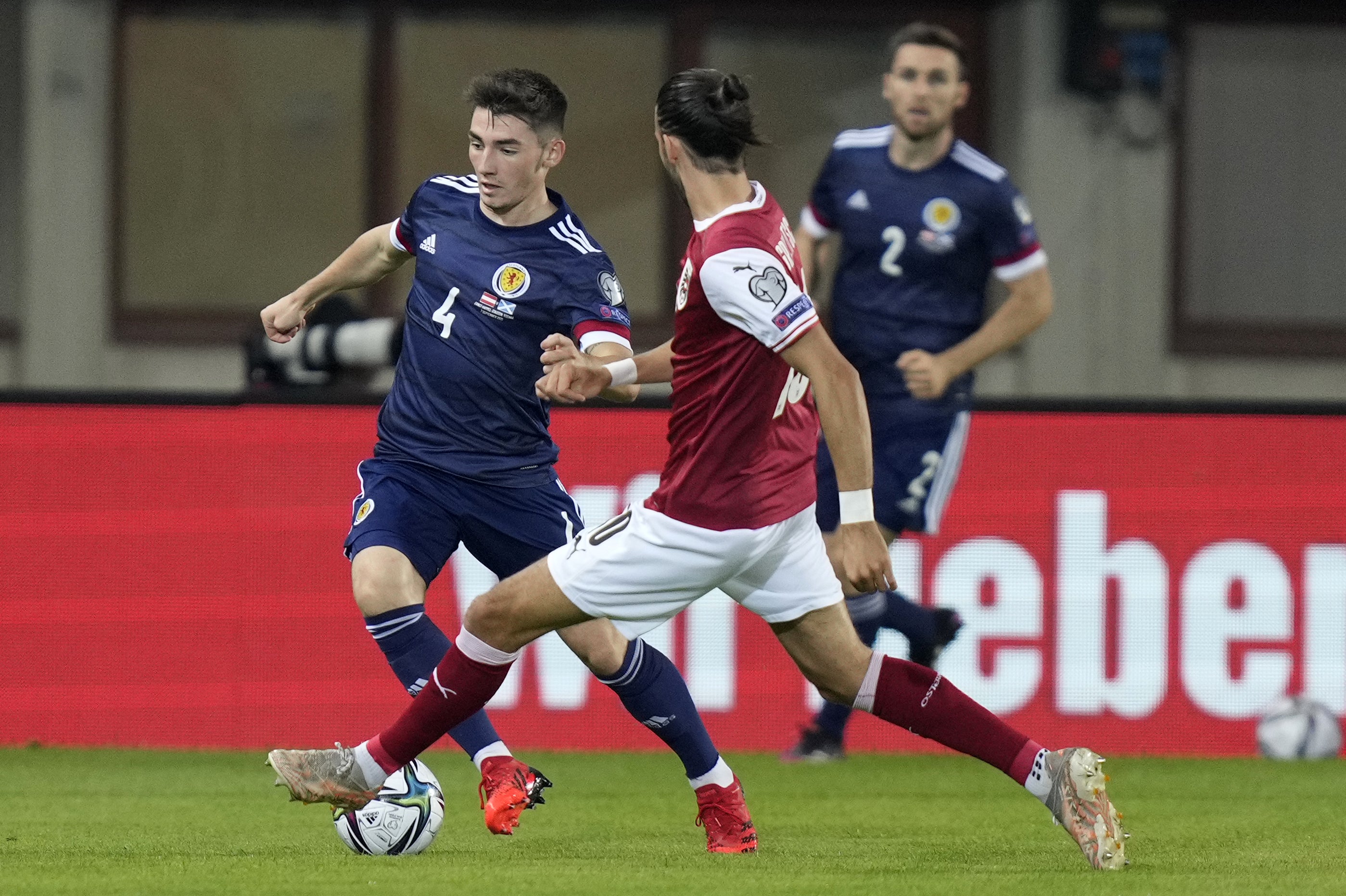 Billy Gilmour on the ball for Scotland (Florian Schrotter/PA)