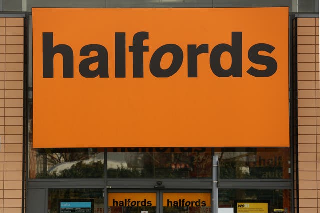 Retailer Halfords has revealed plunging cycling sales as it suffers amid an ongoing shortage of bikes due to supply chain troubles (PA)