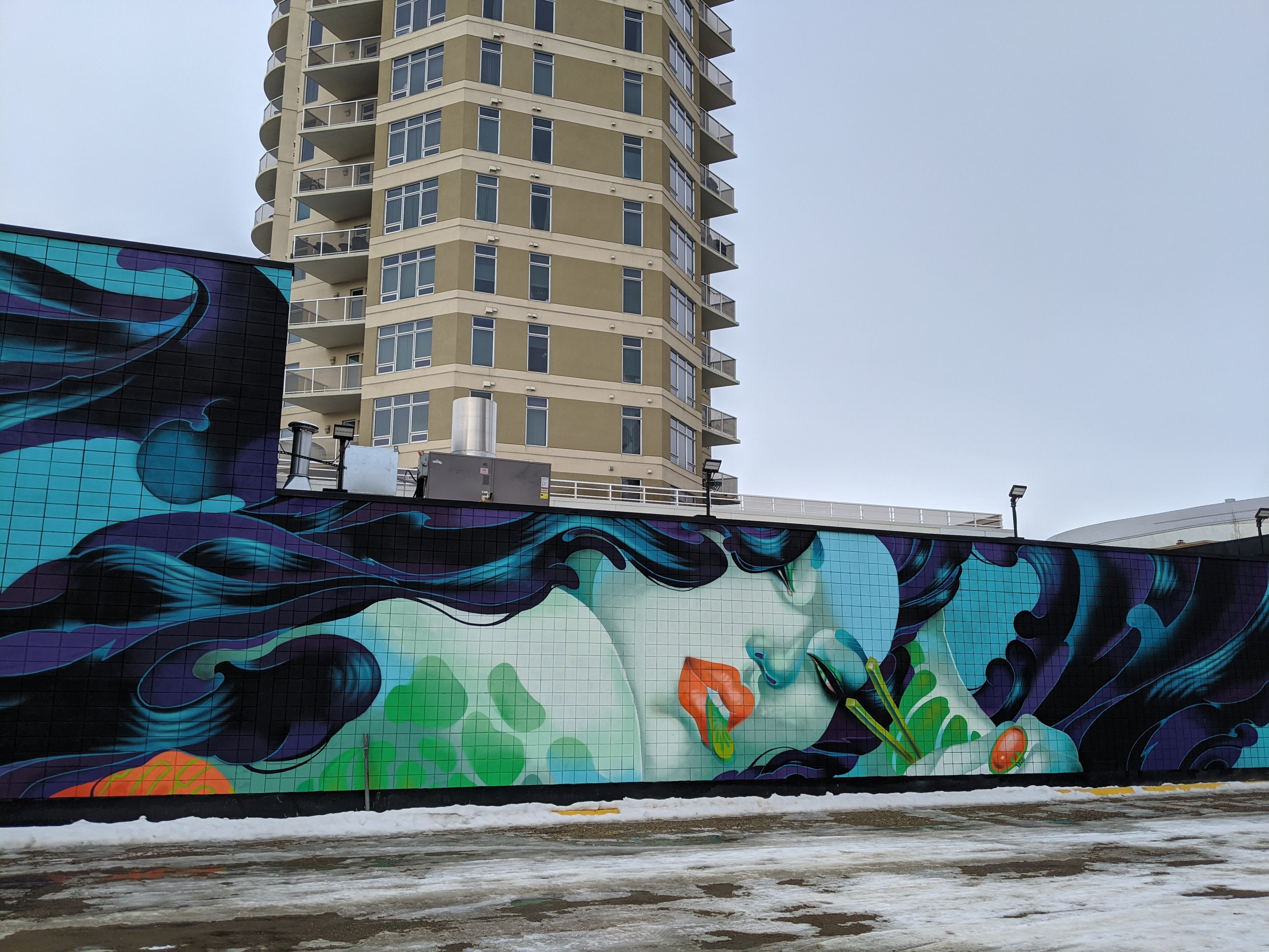 Street art in Edmonton (Liz Connor/PA)
