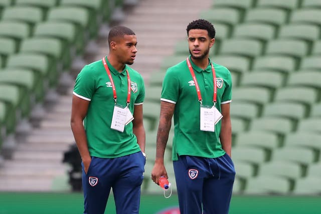 Republic of Ireland teenagers Andrew Omobamidele (right) and Gavin Bazunu starred in a 1-1 World Cup qualifier draw with Serbia (Niall Carson/PA)