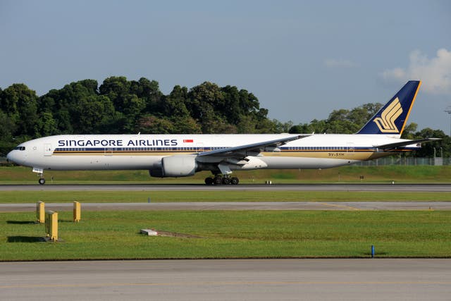 <p>A Singapore Airlines Boeing 777-300</p>