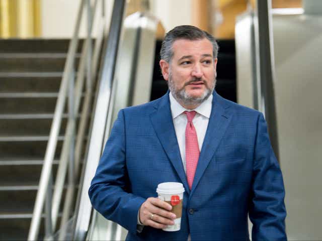 U.S. Sen. Ted Cruz (R-TX) leaves the Capitol on August 9, 2021 in Washington, DC. The Senate is considering the Infrastructure and Jobs Act and is expected to vote on the legislation tomorrow. 
