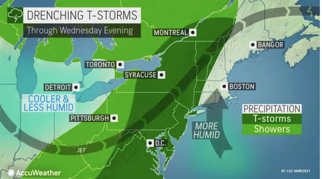 <p>Storms expected to hit New Jersey on Wednesday  </p>