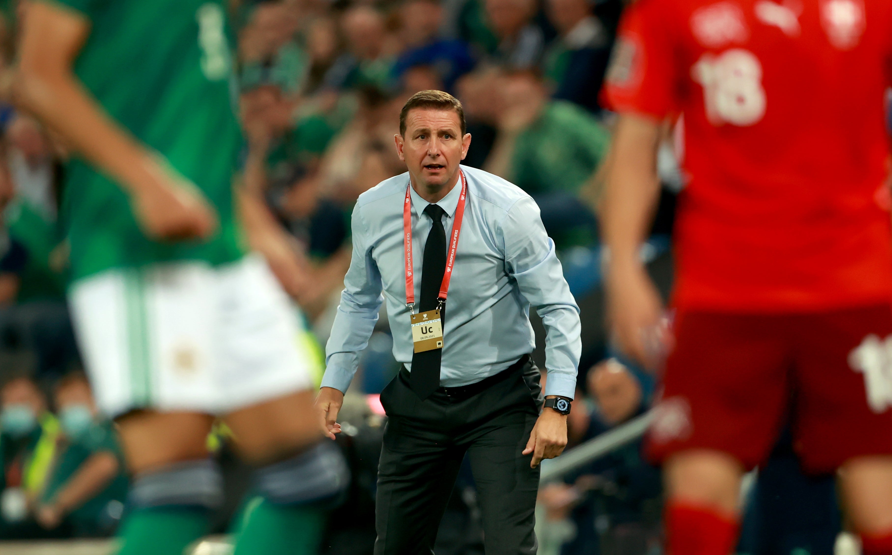 Ian Baraclough was proud of how his players performed against Switzerland (Niall Carson/PA)