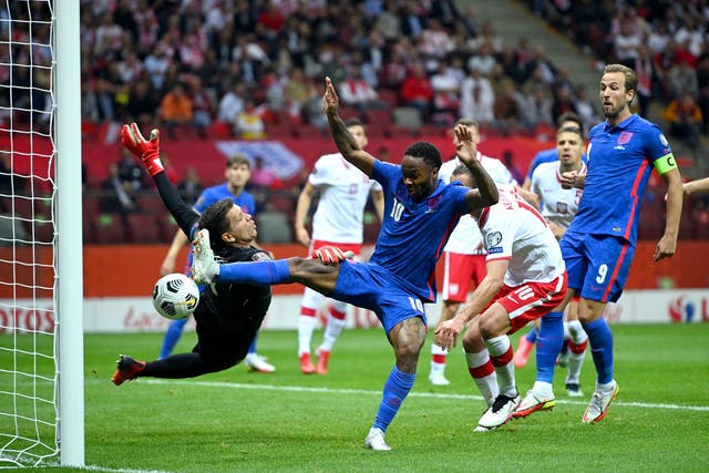 England suffered a frustrating night in Poland as the hosts netted a late equaliser (Rafal Oleksiewicz/PA)