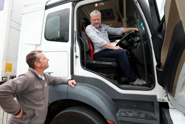 <p>File photo: An articulated lorry driving lesson  at the National Driving Centre, Croydon on 31 August</p>