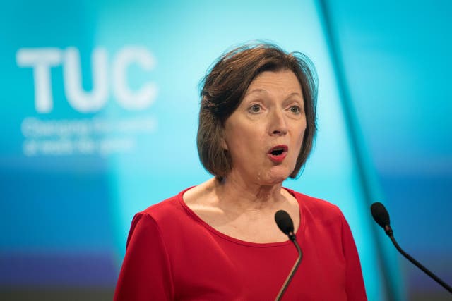 Frances O’Grady says the pandemic has exposed the gulf between low income workers and the better off (Stefan Rousseau/PA)