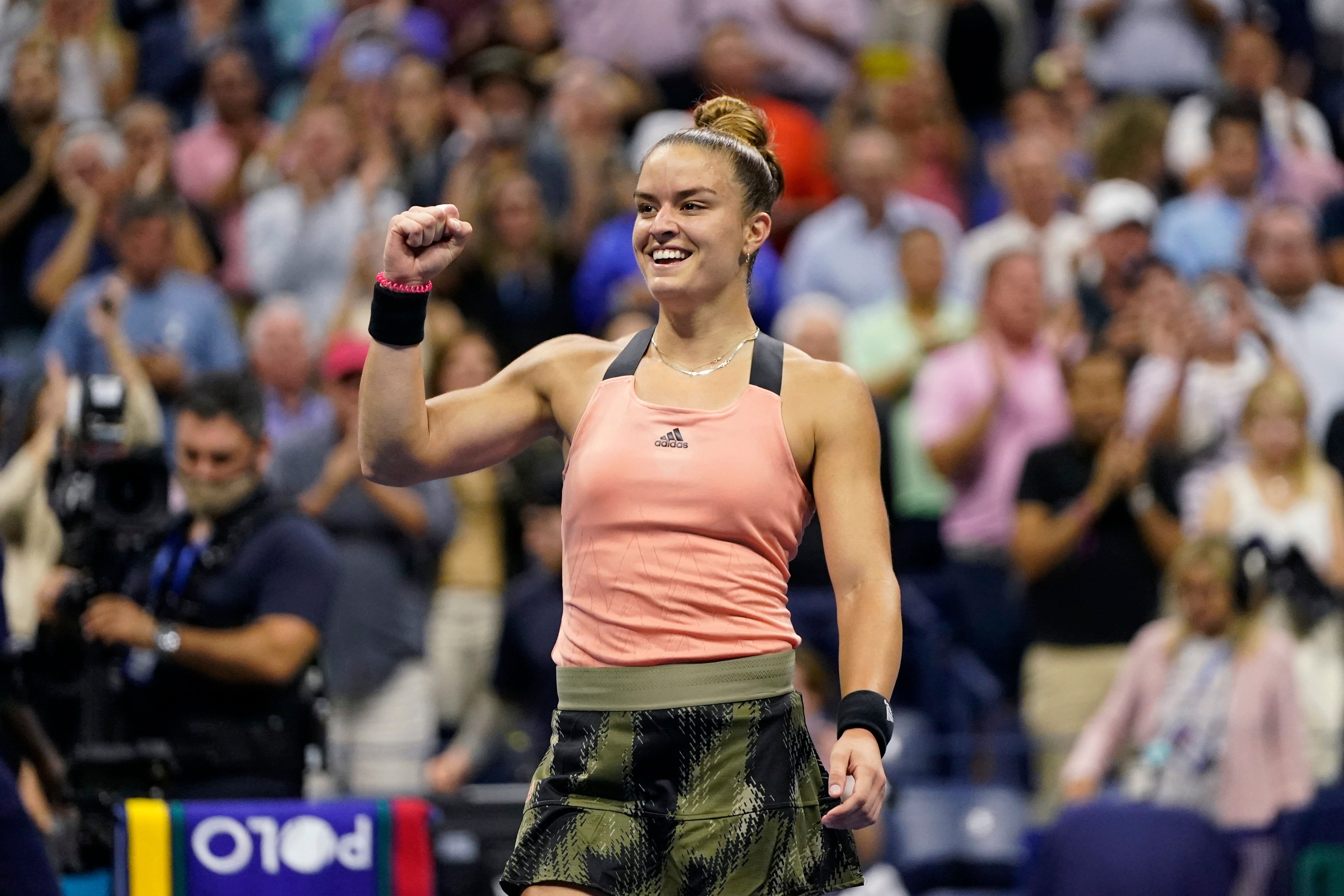 Maria Sakkari beat Karolina Pliskova (Frank Franklin II/AP)