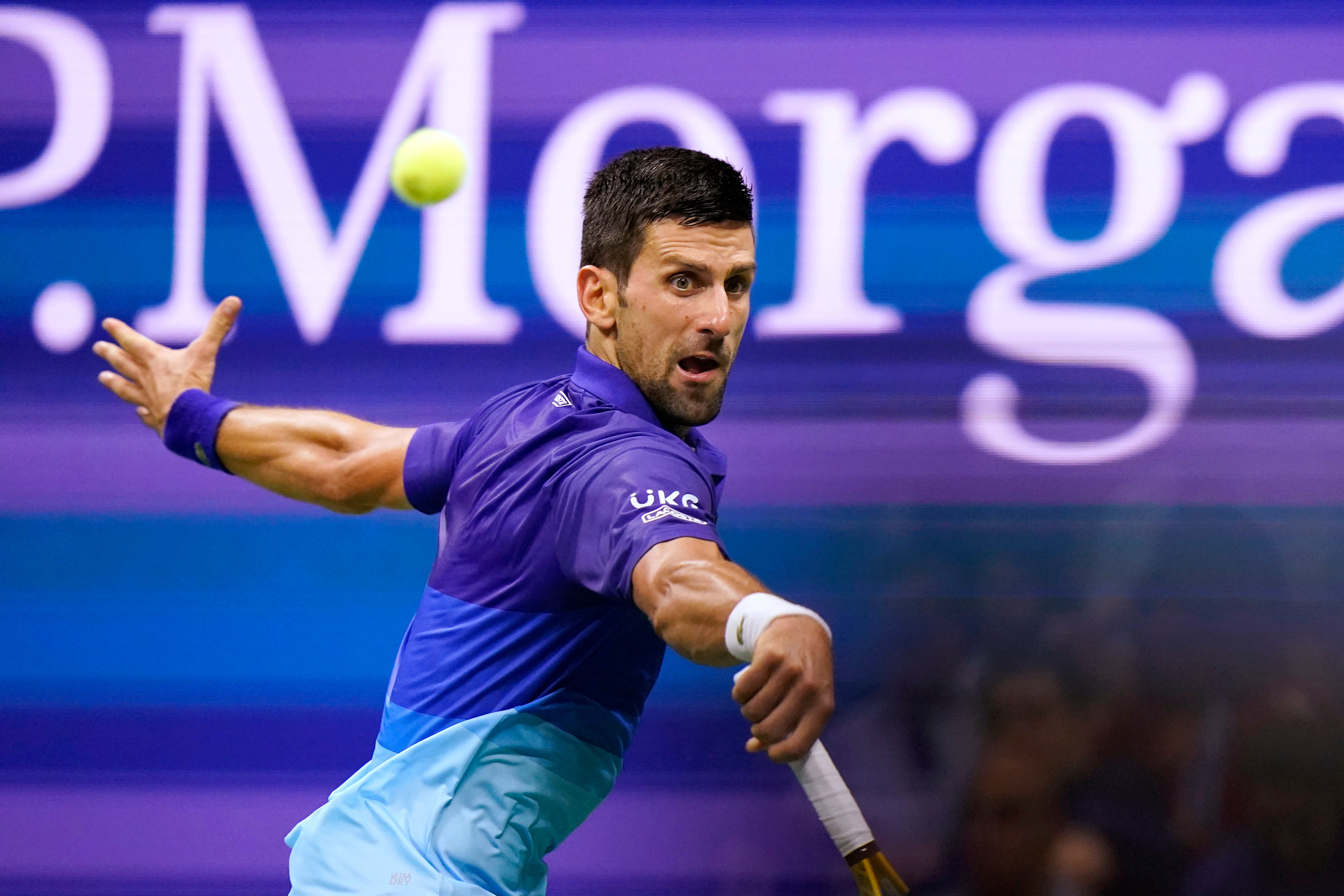 Novak Djokovic beat Matteo Berrettini in four sets (Frank Franklin II/AP)