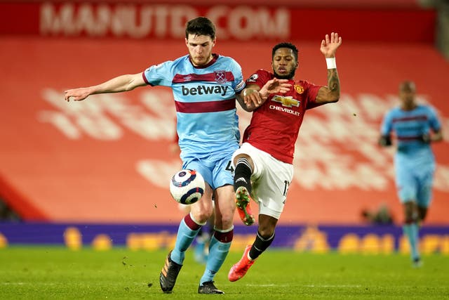 Declan Rice has been linked with Manchester United (Dave Thompson/PA)