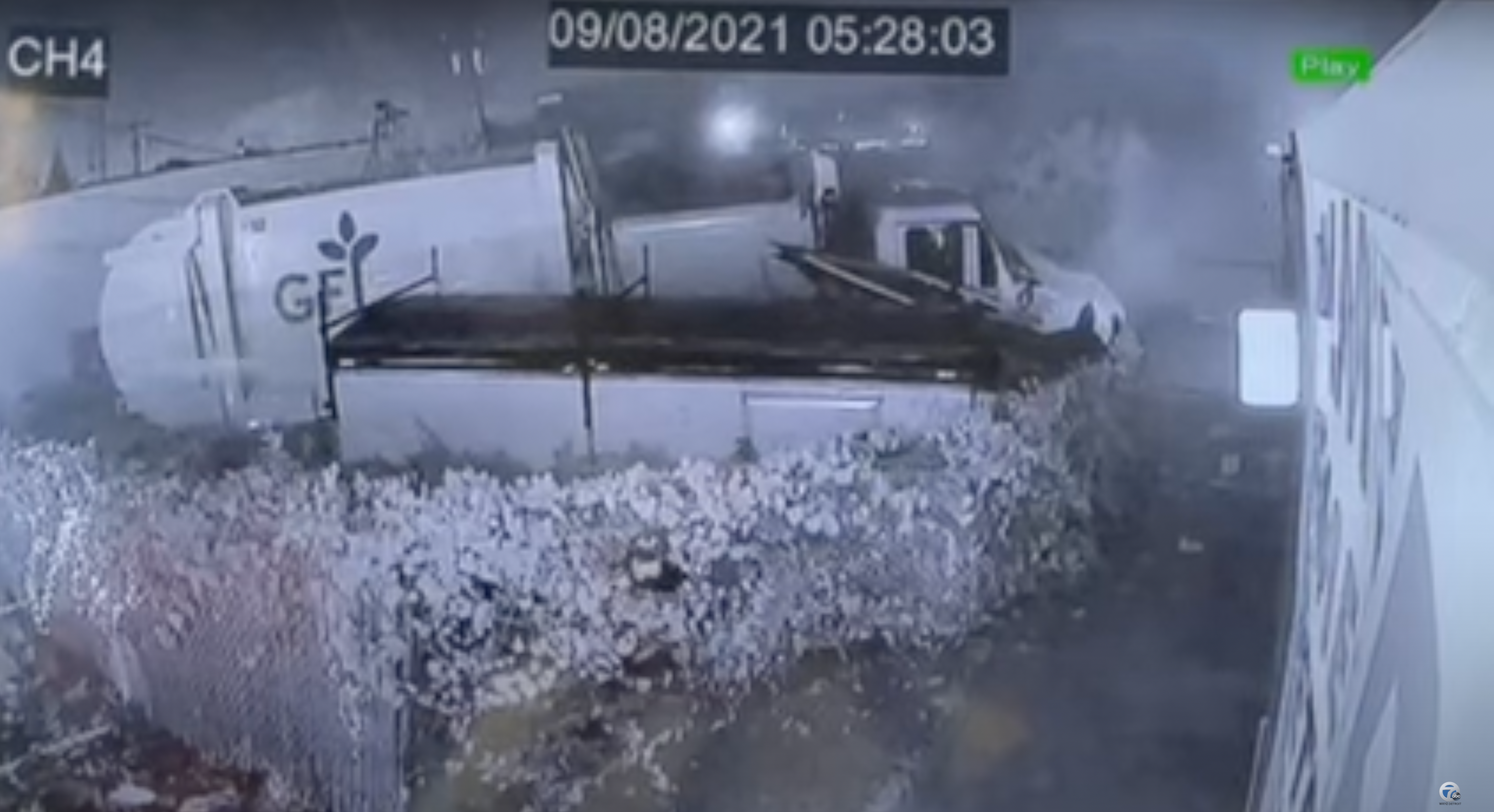 <p>Authorities are investigating a marijuana farm in Michigan after a truck crash led to it being uncovered </p>