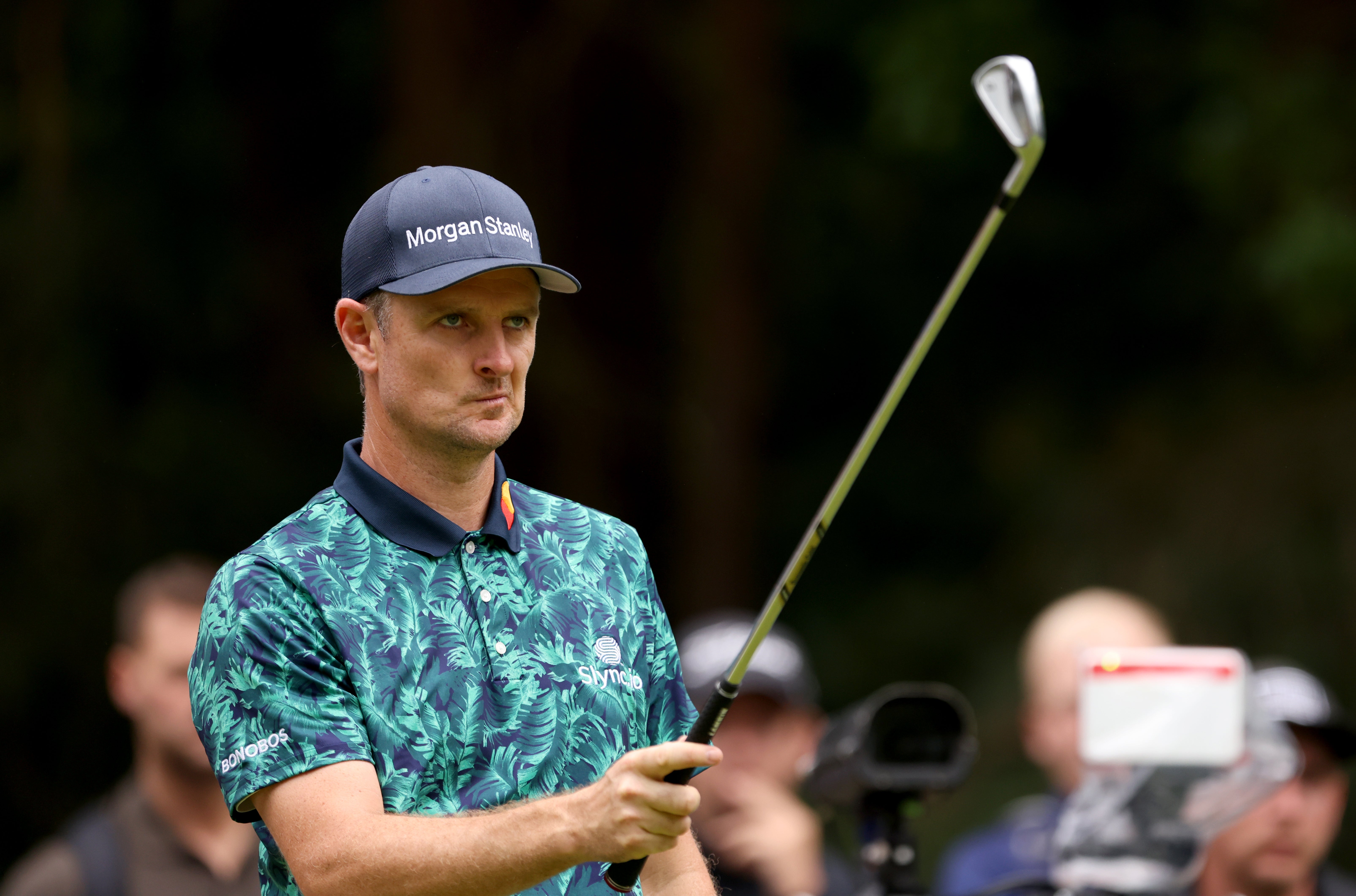 Justin Rose on the 14th tee during day one of the BMW PGA Championship at Wentworth (Steven Paston/PA)