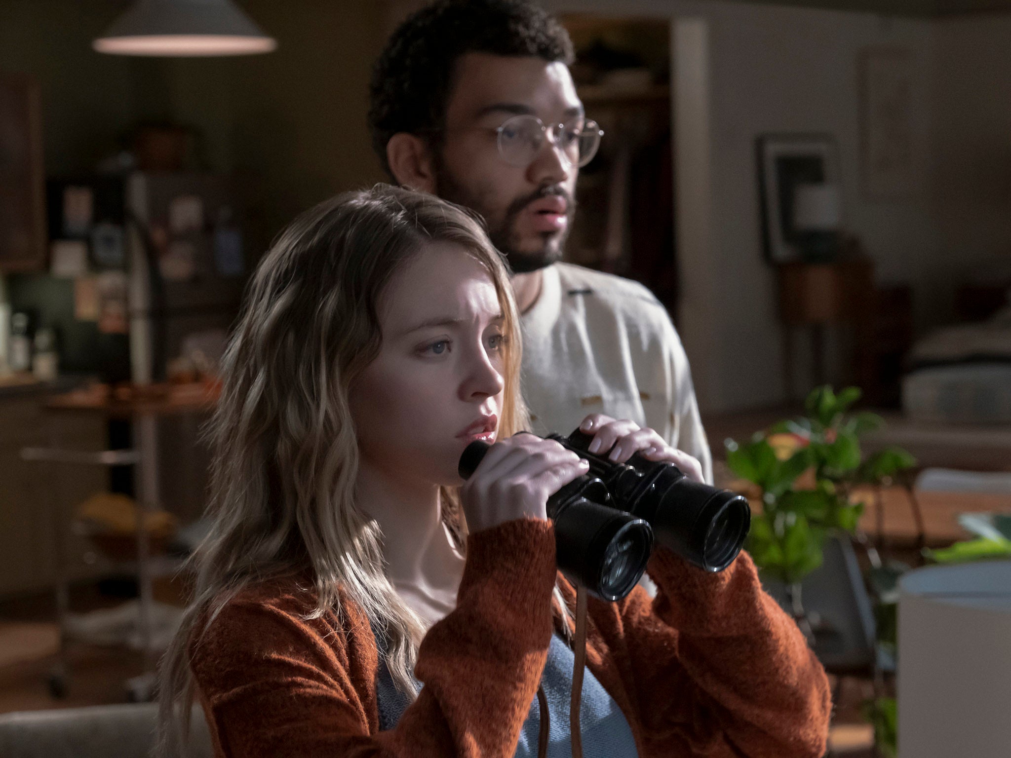 Sydney Sweeney and Justice Smith in ‘The Voyeurs'
