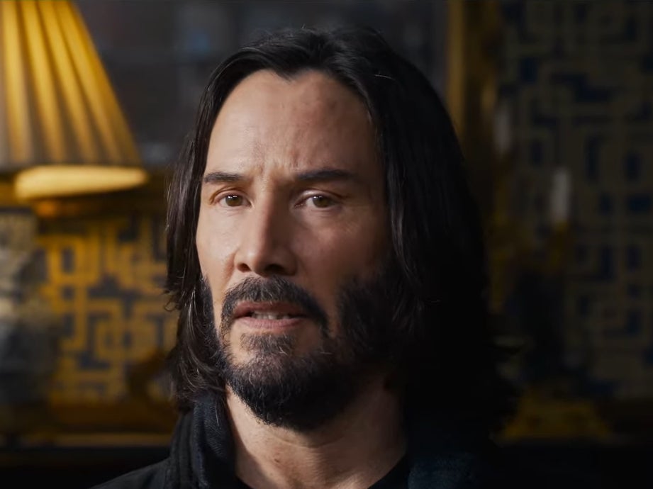 Keanu Reeves in the first trailer for ‘The Matrix Resurrections'