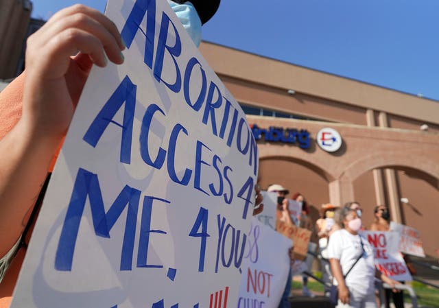 <p>Abortion activists protest new restrictive laws in Texas earlier this month</p>