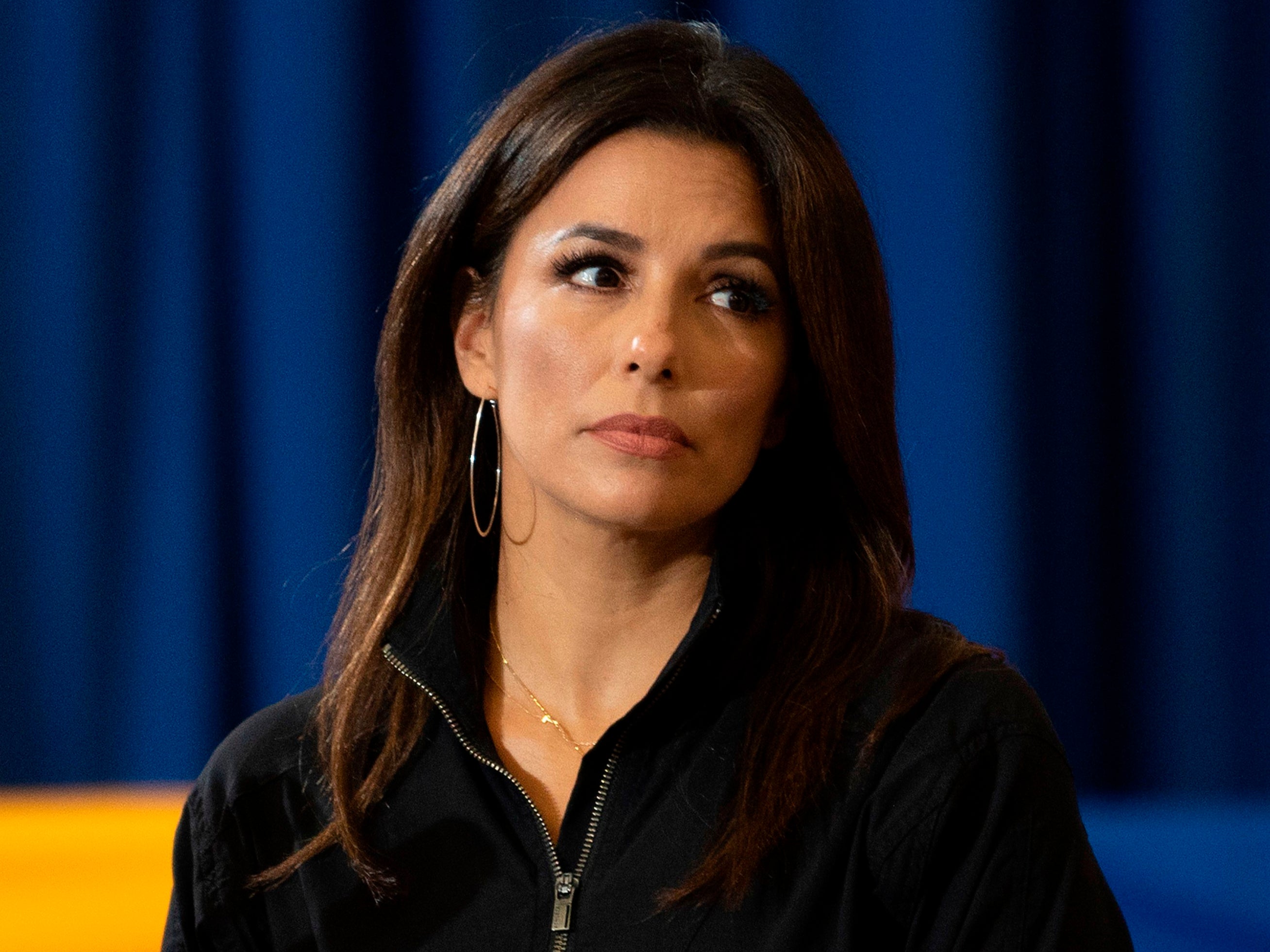 <p>Eva Longoria speaks at an event for Joe Biden on 15 September 2020 in Kissimmee, Florida</p>