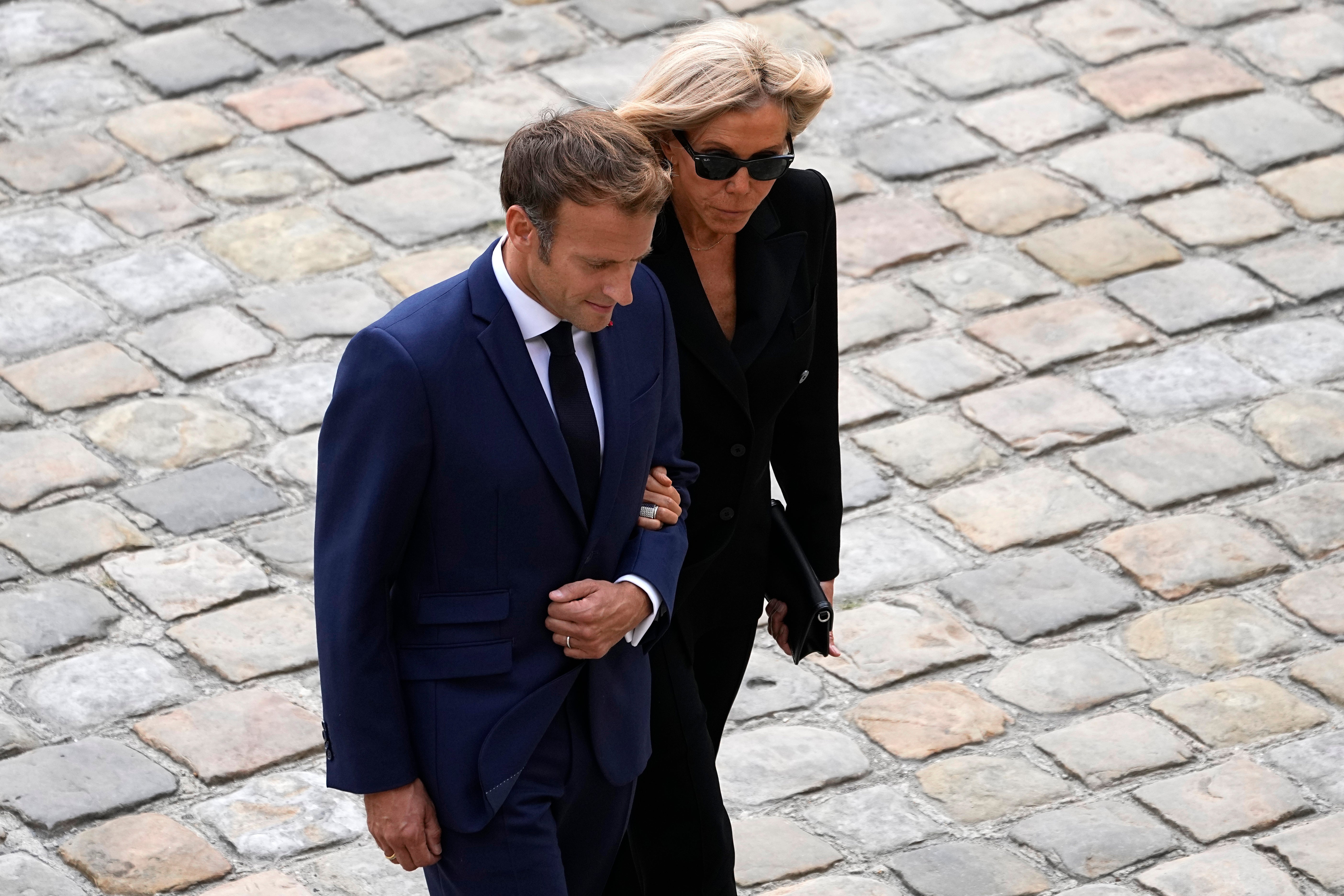 File photo: Emmanuel Macron and Brigitte Macron