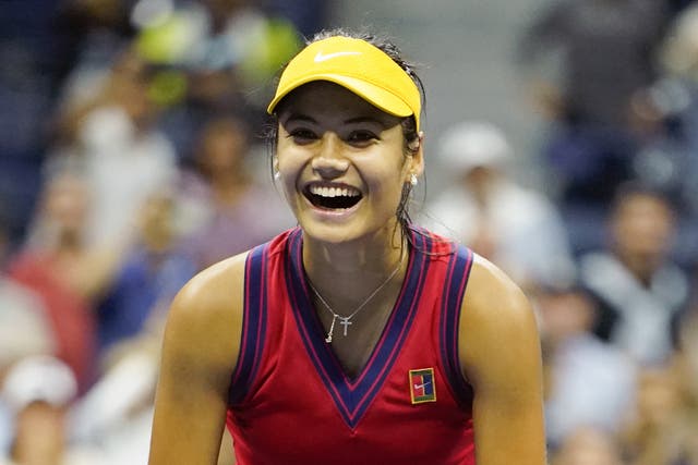 Emma Raducanu beat Maria Sakkari to reach the US Open final (ZUMA)