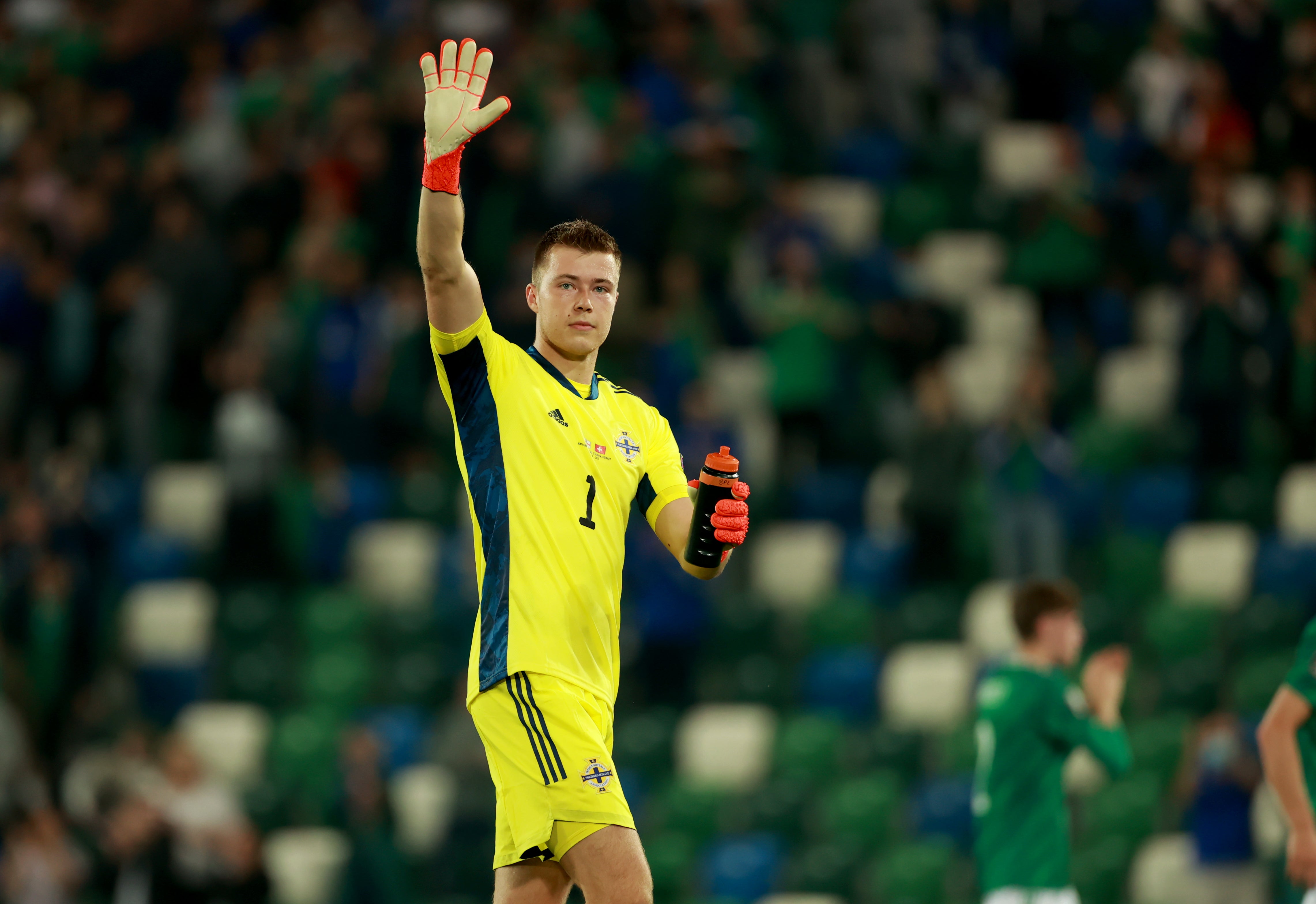 Bailey Peacock-Farrell was the hero again for Nothern Ireland with another key penalty save (Liam McBurney/PA)