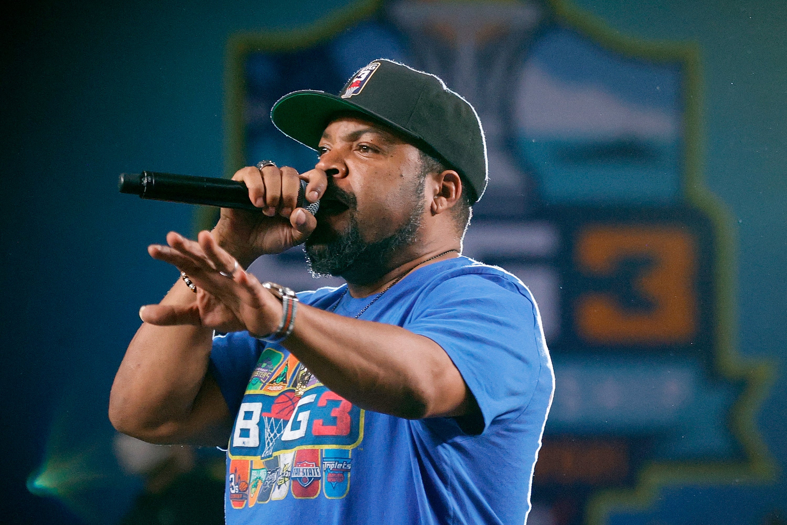 <p>File image: Ice Cube performs during the BIG3 Championship at Atlantis Paradise Island in 2021</p>