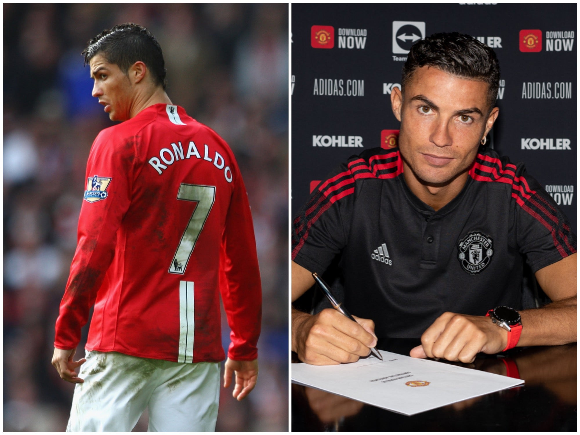 cristiano ronaldo then and now