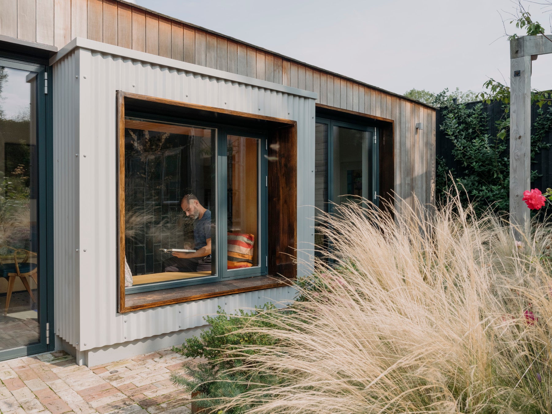 The window seat overlooking the garden