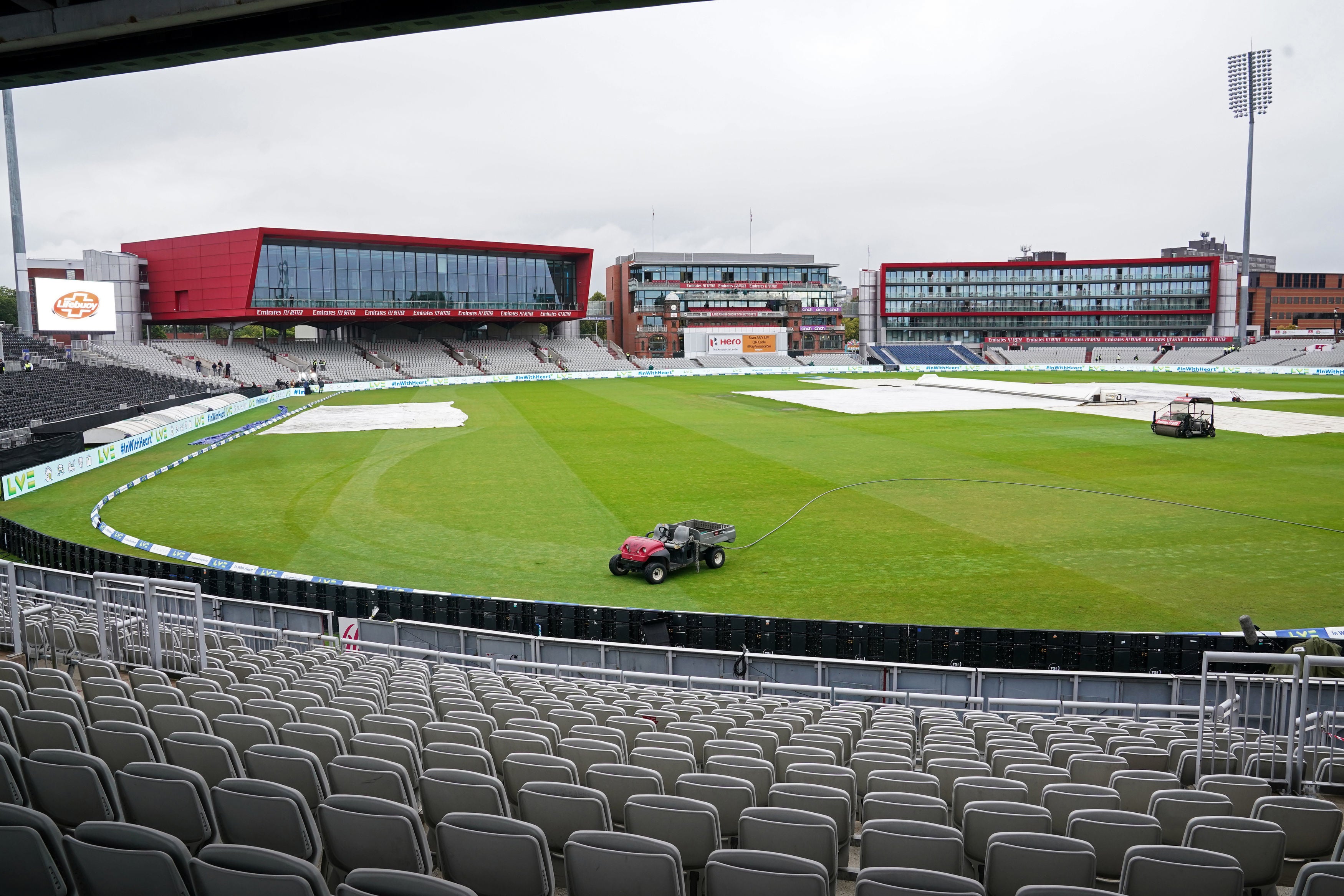 The Test match at Old Trafford has been cancelled