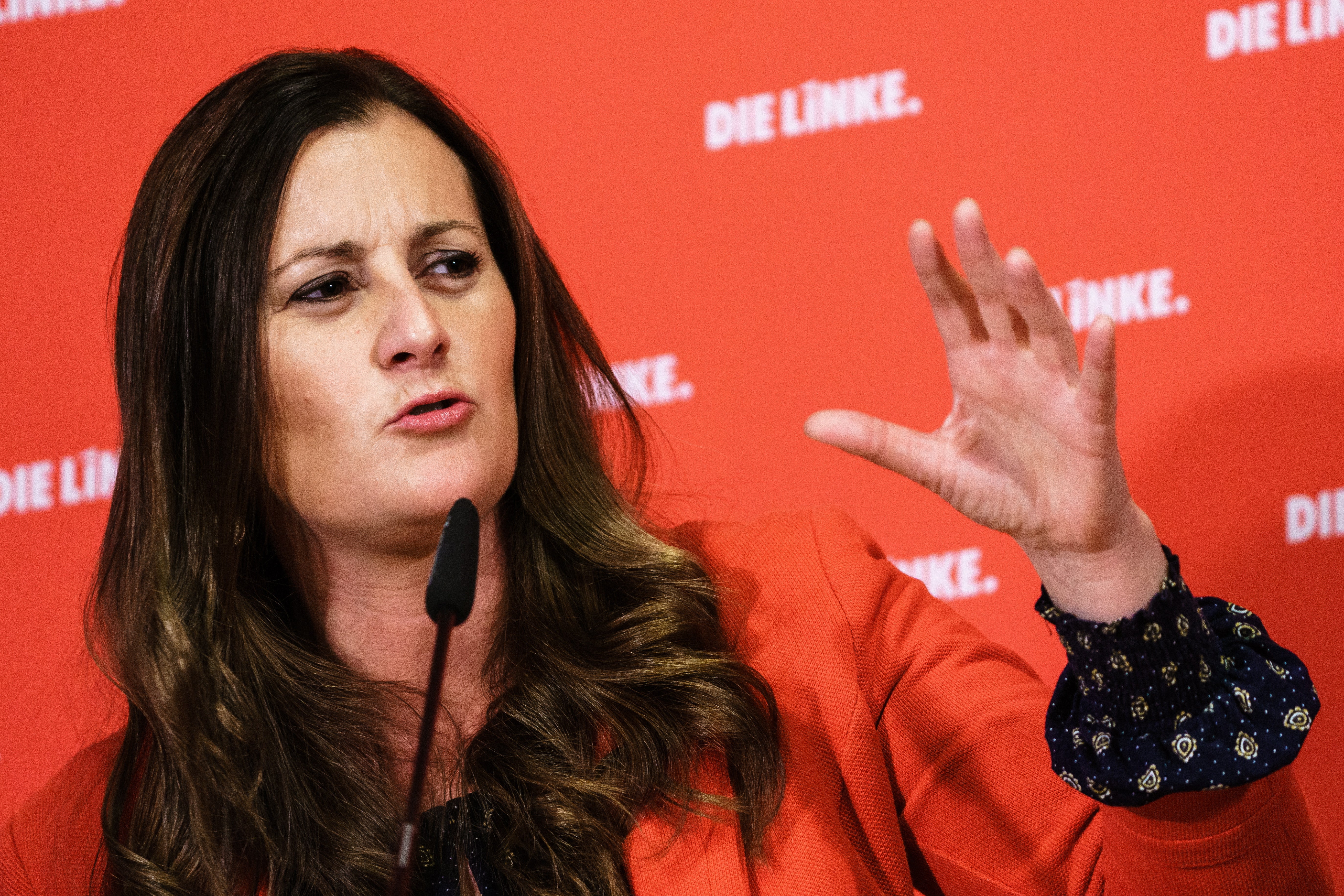 The Left (Die Linke) co-chairwoman and top candidate for the upcoming Federal Elections Janine Wissler