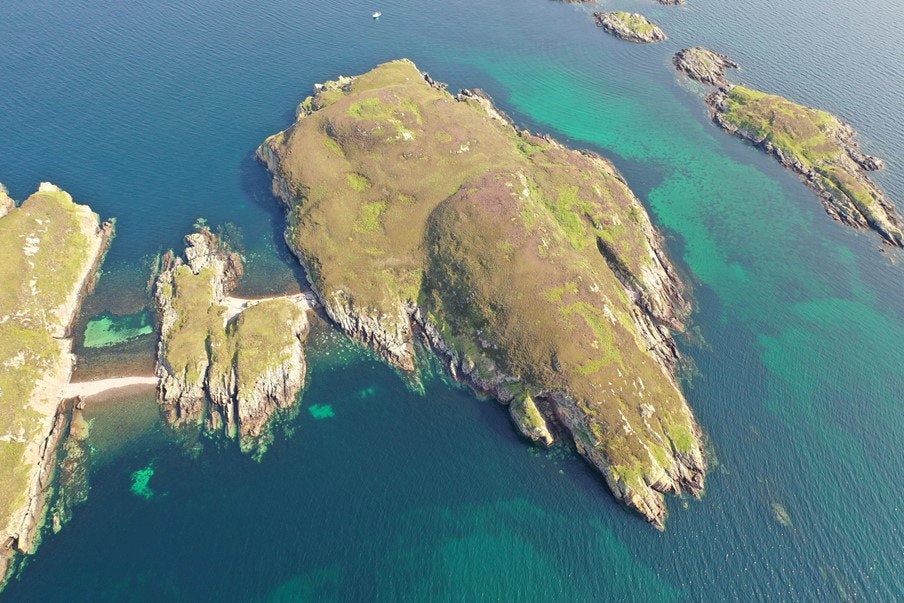 Uninhabited island Càrn Deas, in the Summer Isles archipelago, north-west Scotland, on the market for £50,000