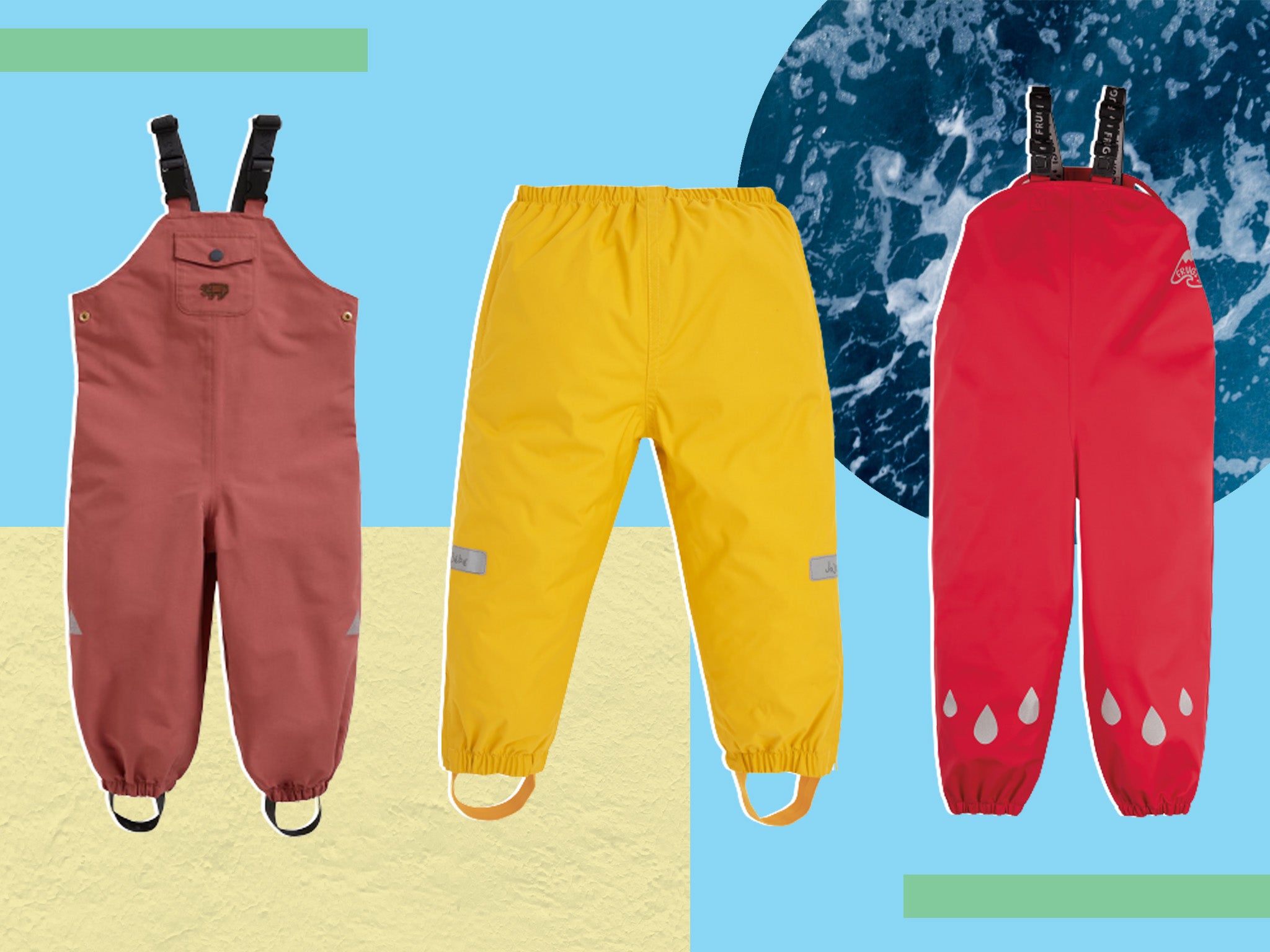 available in 3 colours Kids Waterproof and Breathable Over Trousers 