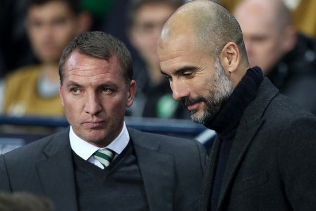 Brendan Rodgers believes Pep Guardiola is the “world’s best manager” (Martin Rickett/PA)