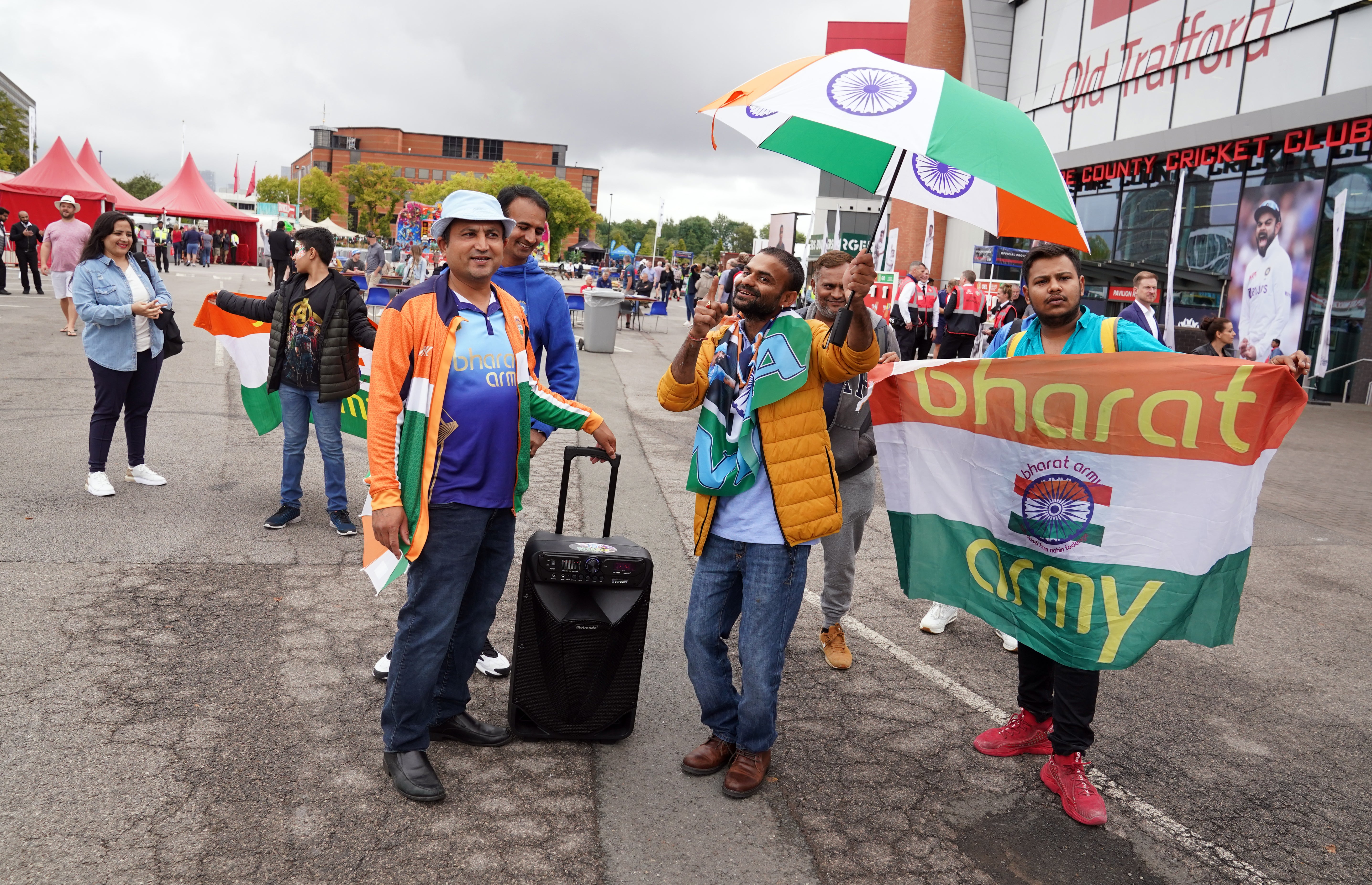 Some spectators had already turned up when the decision to call the game off was announced (Martin Rickett/PA)