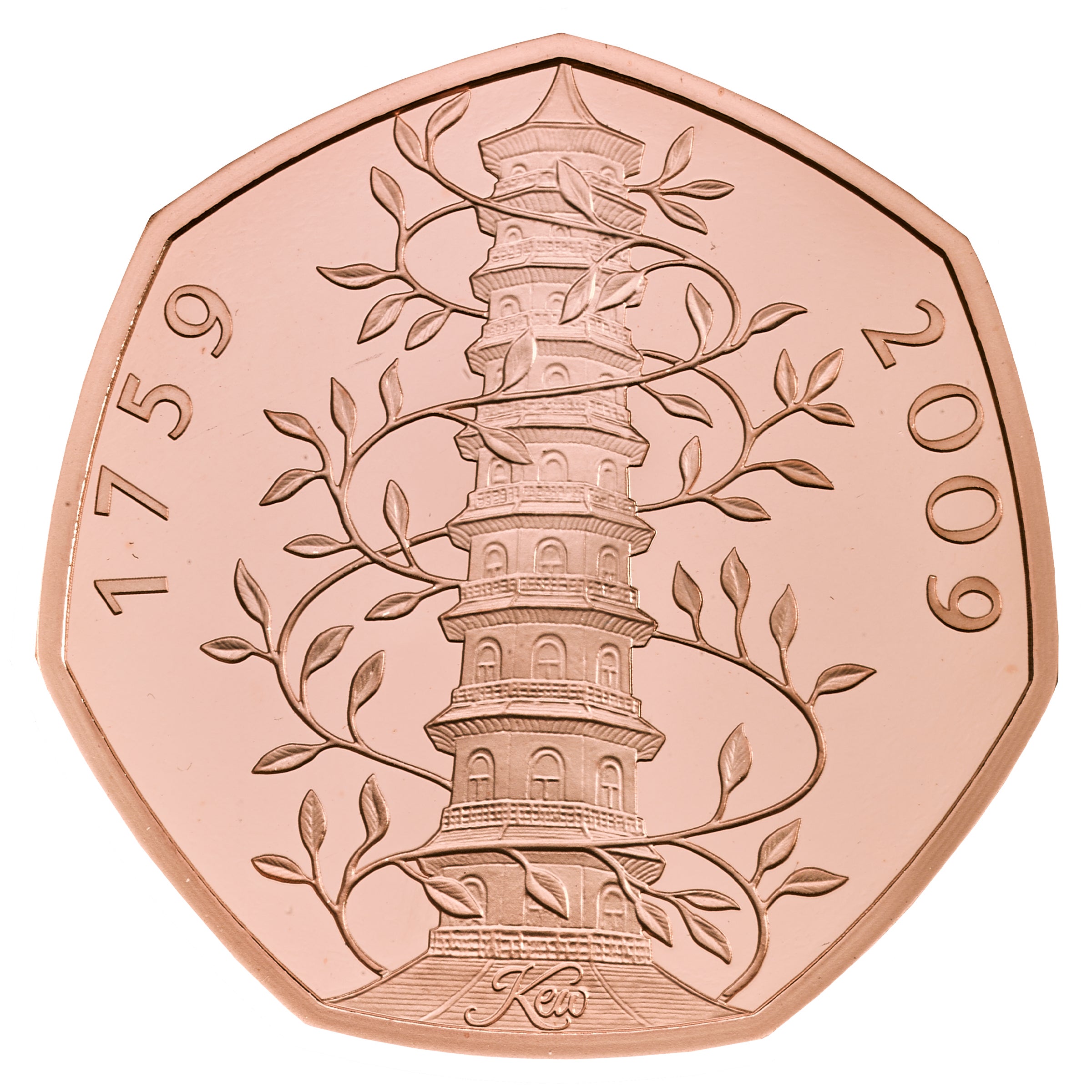 A Kew Gardens 50p trial piece (Royal Mint/PA)