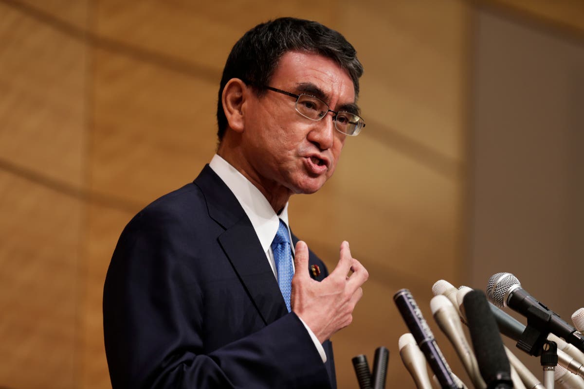 Japan vaccine minister seeks to be next prime minister