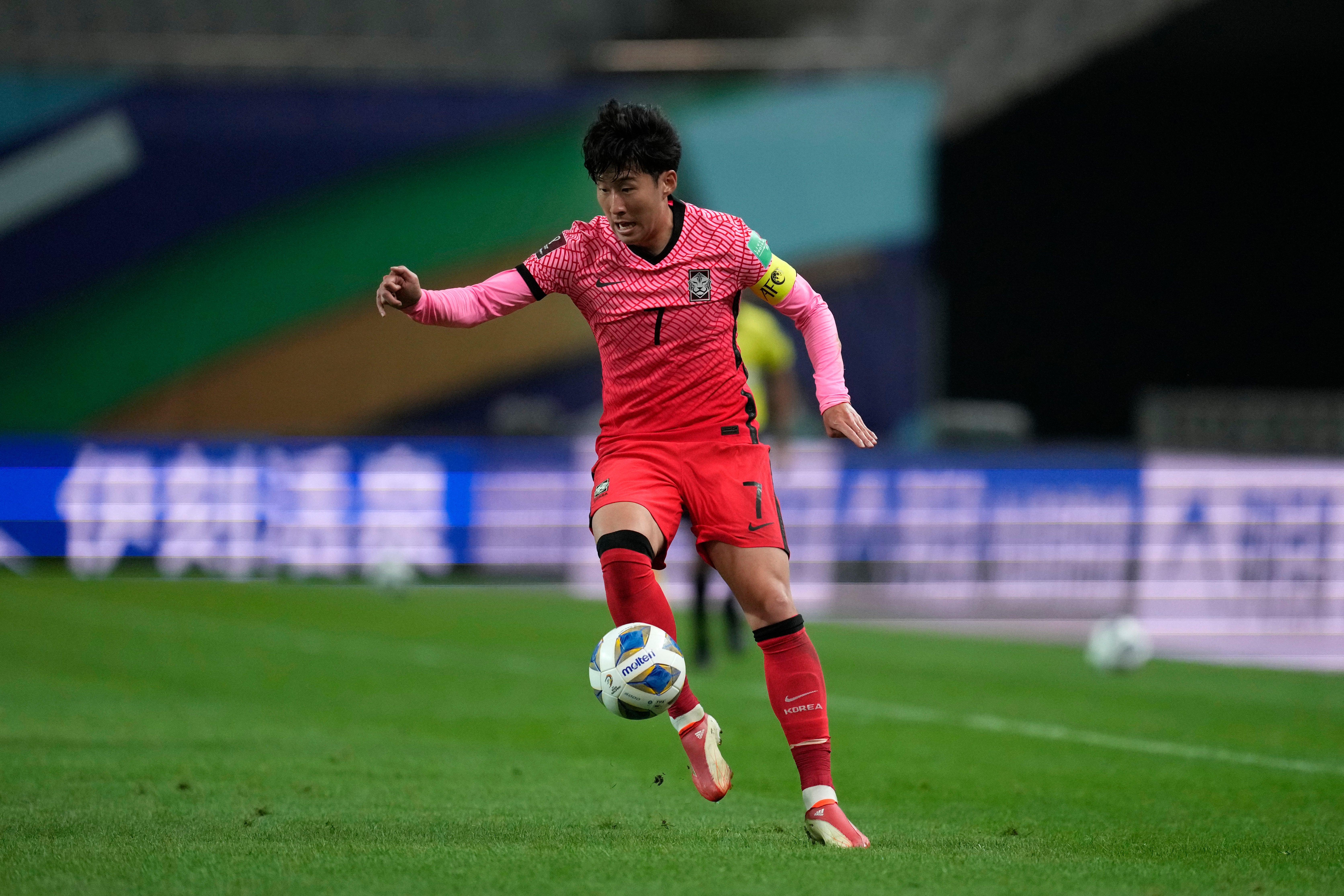Son Heung-min picked up an injury while on international duty with South Korea (Lee Jon-man/AP)