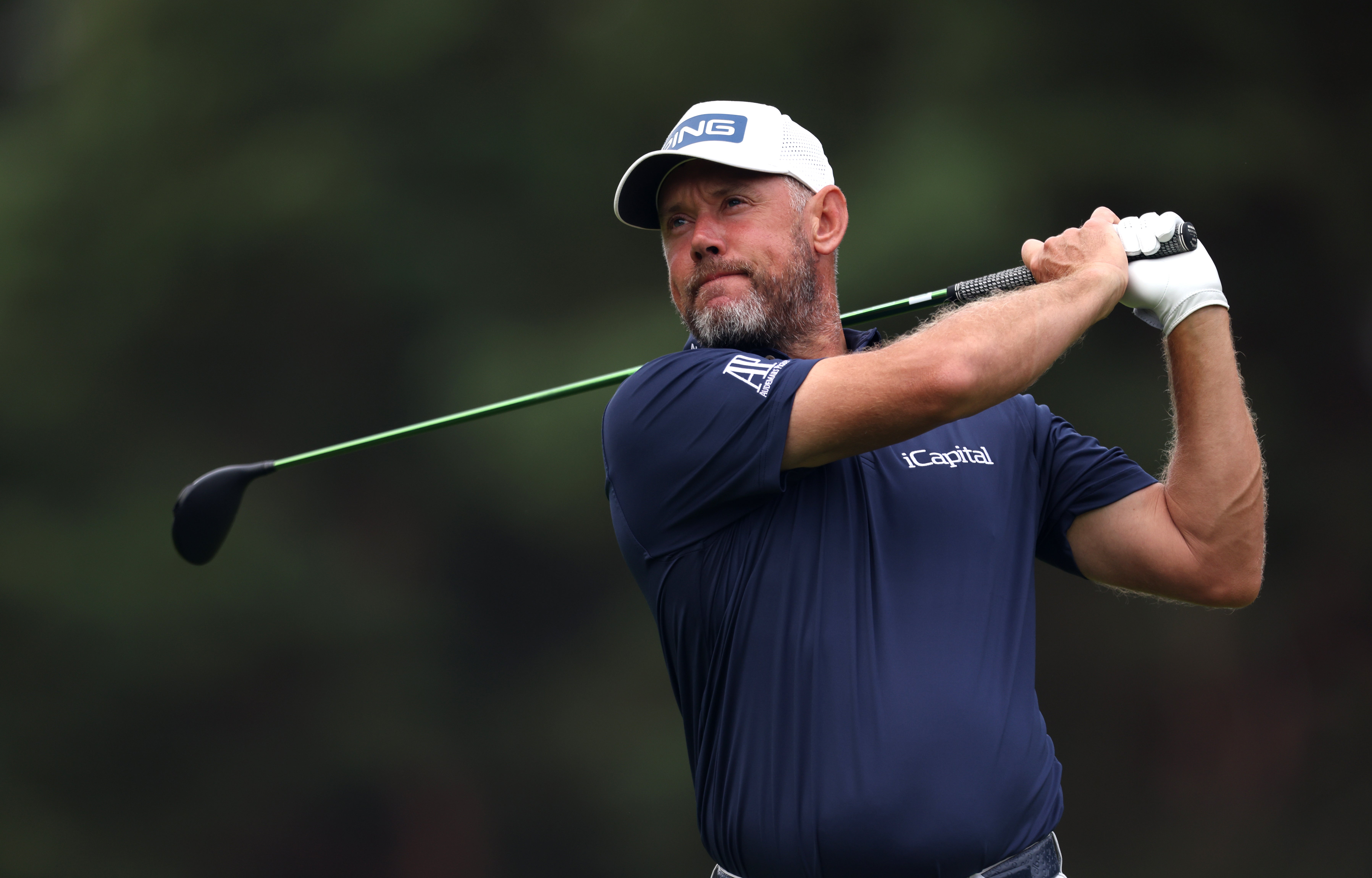 England’s Lee Westwood on the eighth tee during day two of the BMW PGA Championship at Wentworth (Steven Paston/PA)