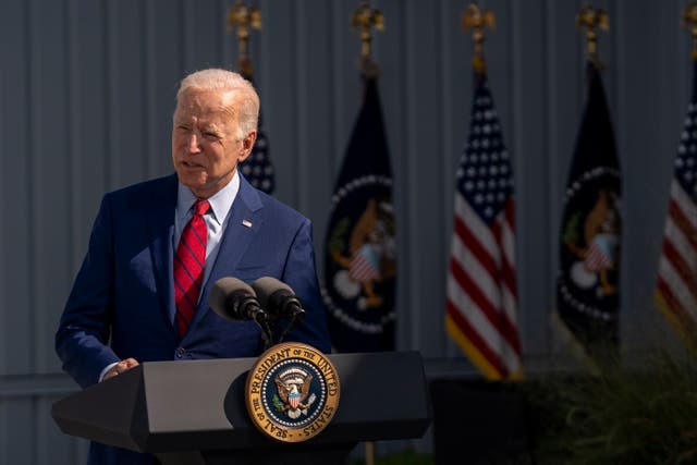 <p>President Joe Biden, visits Brookland Middle School and delivers remarks about how the Administration is helping to keep students safe from Covid-19 in classrooms in Washington, DC</p>