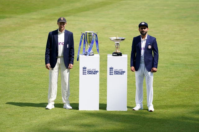 India captain Virat Kohli (right) and England counterpart Joe Root could face each other again next year if the fifth Test is rescheduled (Zac Goodwin/PA)