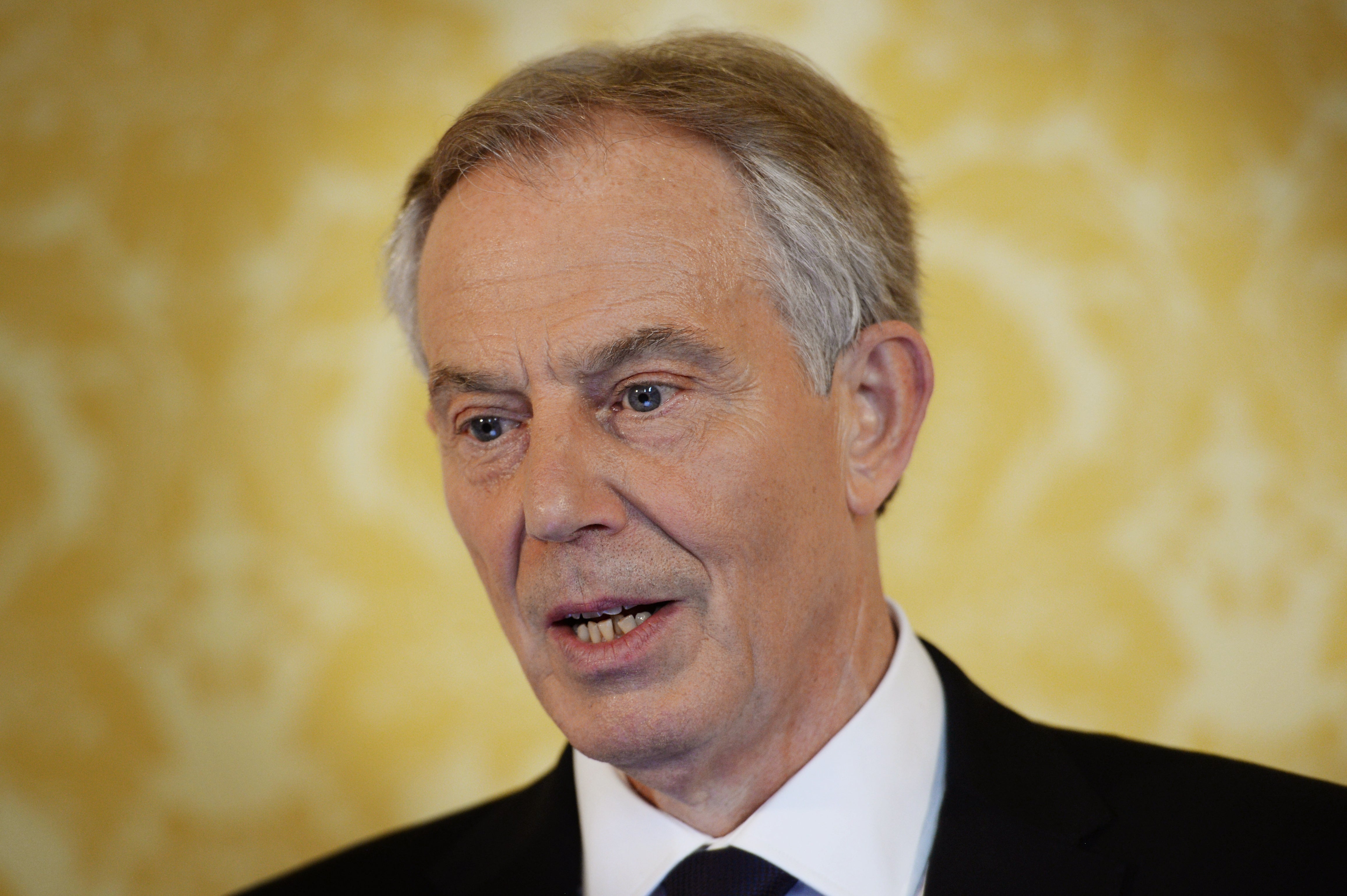 Former PM Tony Blair speaks in response to the Chilcot report during a press conference in 2016