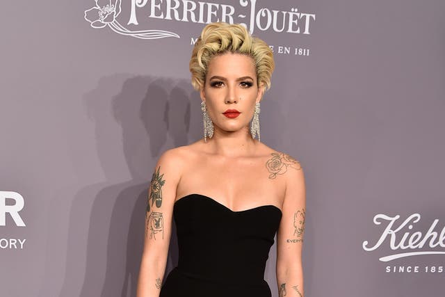 <p>Halsey discusses how pregnancy has changed their body</p>
