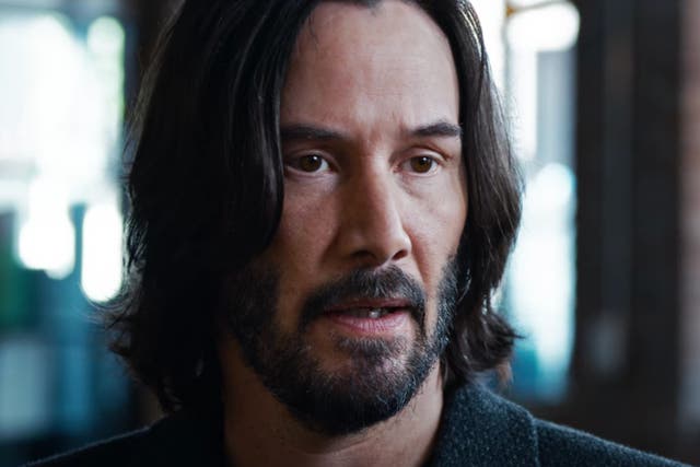 <p>Keanu Reeves in ‘The Matrix Resurrections'</p>
