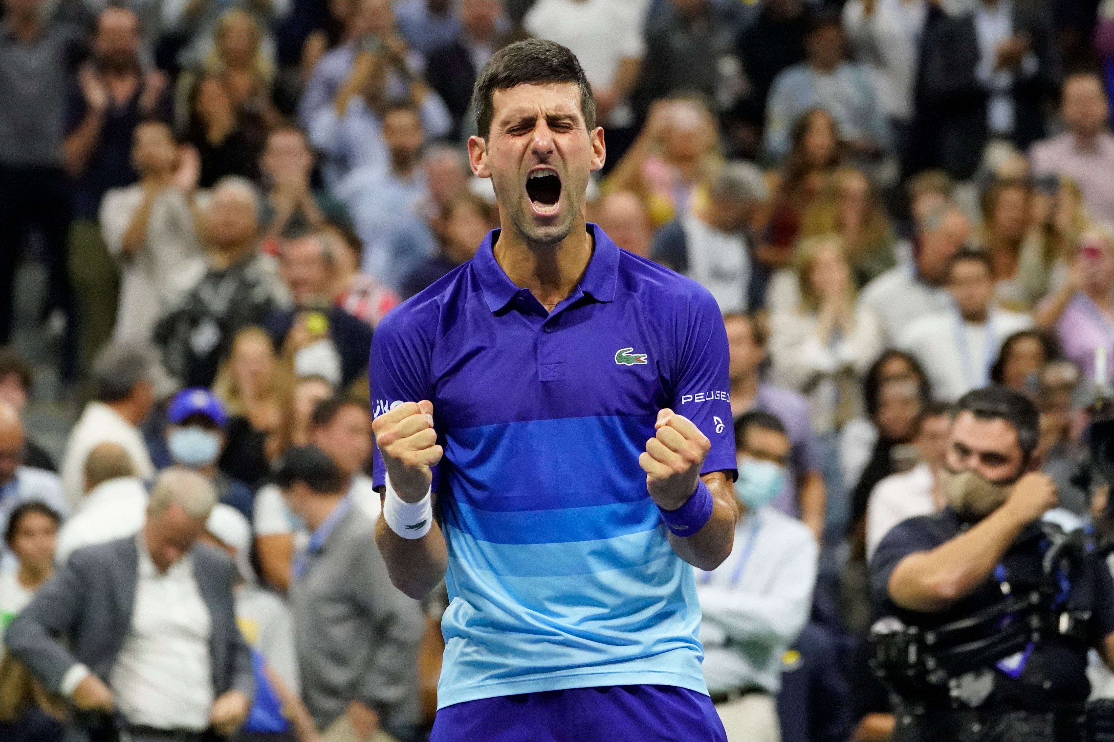 Novak Djokovic shows how much victory means (Elise Amendola/AP)