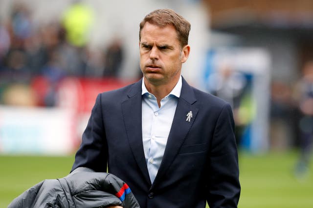 Frank De Boer was in charge of Crystal Palace for just four Premier League matches (Martin Rickett/PA)