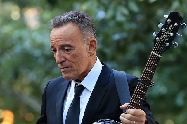 <p>Bruce Springsteen, pictured at the 9/11 memorial service</p>