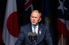 9/11 memorial news – live: Bush says US faces extremism threat ‘from within’, as victims’ families pay tribute